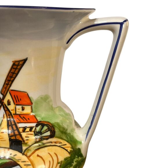 Vintage Gibson & Sons Water Windmill Pitcher Vase Made in England 6" Tall Cerami - Picture 9 of 11